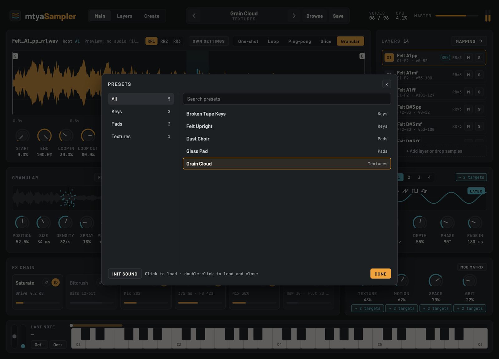 Preset browser